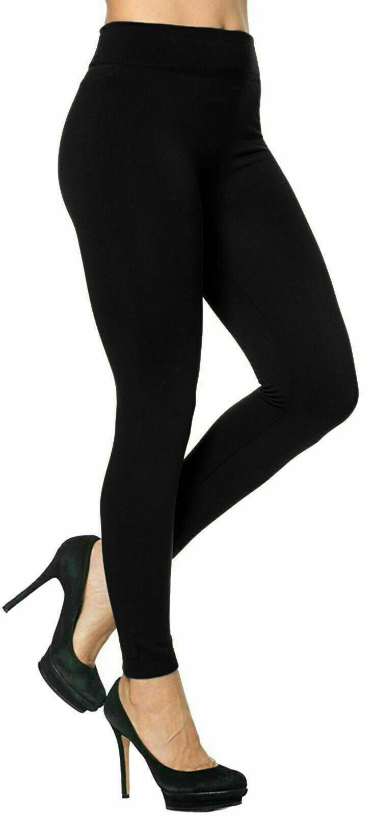 Ladies Thermal Leggings Thick Winter Fleece Lined Warm High Waist
