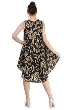 Load image into Gallery viewer, New Women Round Neck Abstract Print Umbrella Dress Free Size
