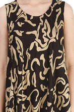 Load image into Gallery viewer, New Women Round Neck Abstract Print Umbrella Dress Free Size
