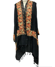 Load image into Gallery viewer, New Women Embroidery Floral Border Shawl with Beads Casual Shawl
