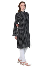 Load image into Gallery viewer, New Women Polka Dot Print Round Neck Long Sleeve Casual Rayon Dress
