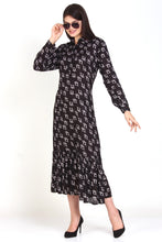 Load image into Gallery viewer, New Women Printed Slim Fit Long Sleeve Rayon Maxi Evening Casual Dress
