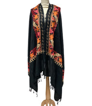 Load image into Gallery viewer, New Women Embroidery Floral Border Shawl with Beads Casual Shawl
