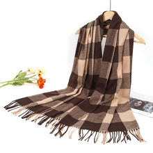 Load image into Gallery viewer, New Women Winter Warm Check Design Cotton/Viscose Scarf
