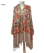 Load image into Gallery viewer, New Women All Over Printed Embroidery Casual Shawl
