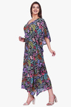 Load image into Gallery viewer, New Women Paisley Print Casual Summer Beachwear Kaftan with Drawstring Free Size
