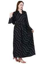 Load image into Gallery viewer, New Women Flower Print Long Sleeve Rayon Maxi Dress
