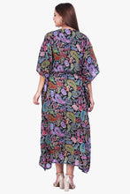 Load image into Gallery viewer, New Women Paisley Print Casual Summer Beachwear Kaftan with Drawstring Free Size
