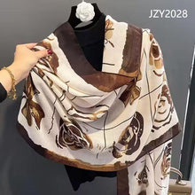 Load image into Gallery viewer, New Big Floral Print Casual Light Weight All Season  Fashion Scarf Cotton Viscose
