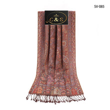 Load image into Gallery viewer, Women Paisley Print Long 100% Viscose Winter Scarf/Shawl Multicolors
