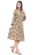 Load image into Gallery viewer, New Women Floral Design Round Neck Long Sleeve Casual Mini Dress
