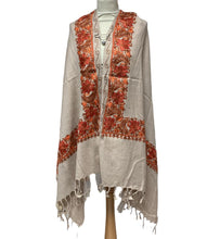 Load image into Gallery viewer, New Women Embroidery Floral Border Shawl with Beads Casual Shawl
