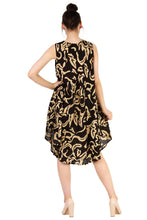 Load image into Gallery viewer, New Women Round Neck Abstract Print Umbrella Dress Free Size
