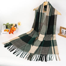 Load image into Gallery viewer, New Women Big Check Design Printed Winter Cotton/Viscose Scarf
