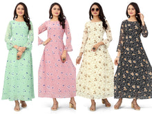 Load image into Gallery viewer, New Women Small Floral Print Casual Long Sleeve Maxi Dress
