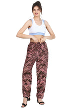 Load image into Gallery viewer, Women&#39;s Maze Print Trouser casual Adjustable Drawstring
