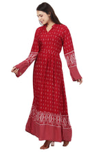 Load image into Gallery viewer, New Women Printed Rayon Long Sleeve Maxi Dress
