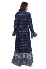 Load image into Gallery viewer, New Women Printed Rayon Long Sleeve Maxi Dress
