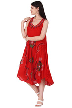 Load image into Gallery viewer, New Women Floral Printed Rayon Umbrella Dress Summer FREE SIZE
