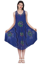 Load image into Gallery viewer, New Women Floral Printed Rayon Umbrella Dress Summer FREE SIZE
