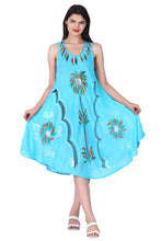 Load image into Gallery viewer, New Women Floral Printed Rayon Umbrella Dress Summer FREE SIZE
