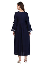 Load image into Gallery viewer, New Women Rayon Dress Long Sleeve Long Maxi Dress
