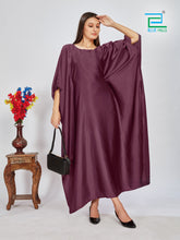 Load image into Gallery viewer, New Rozleen Satin Kaftan Free Size
