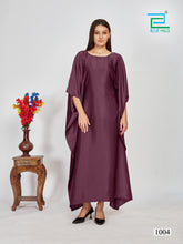 Load image into Gallery viewer, New Rozleen Satin Kaftan Free Size
