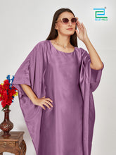 Load image into Gallery viewer, New Rozleen Satin Kaftan Free Size
