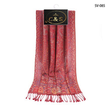 Load image into Gallery viewer, Women Paisley Print Long 100% Viscose Winter Scarf/Shawl Multicolors
