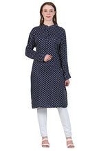 Load image into Gallery viewer, New Women Polka Dot Print Round Neck Long Sleeve Casual Rayon Dress
