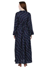 Load image into Gallery viewer, New Women Flower Print Long Sleeve Rayon Maxi Dress
