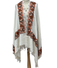 Load image into Gallery viewer, New Women Embroidery Floral Border Shawl with Beads Casual Shawl
