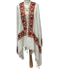 Load image into Gallery viewer, New Women Embroidery Floral Border Shawl with Beads Casual Shawl
