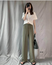 Load image into Gallery viewer, New Women Straight Leg Elasticated Drawstring Trouser
