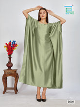 Load image into Gallery viewer, New Rozleen Satin Kaftan Free Size
