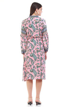 Load image into Gallery viewer, New Women Floral Design Round Neck Long Sleeve Casual Mini Dress
