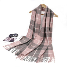 Load image into Gallery viewer, New Women Cotton Viscose Check Design Multi Color Winter Scarf
