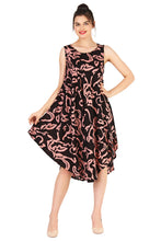 Load image into Gallery viewer, New Women Round Neck Abstract Print Umbrella Dress Free Size
