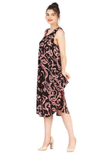 Load image into Gallery viewer, New Women Round Neck Abstract Print Umbrella Dress Free Size
