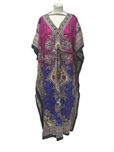 Load image into Gallery viewer, New Ladies Long floral Printed Kaftan Dress perfect for summer  FREE SIZE
