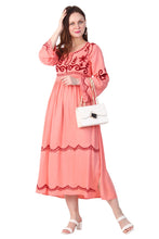 Load image into Gallery viewer, New Women Rayon Dress Long Sleeve Long Maxi Dress
