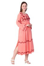 Load image into Gallery viewer, New Women Rayon Dress Long Sleeve Long Maxi Dress
