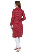 Load image into Gallery viewer, New Women Polka Dot Print Round Neck Long Sleeve Casual Rayon Dress
