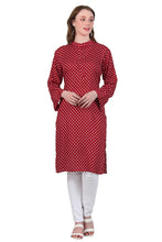 Load image into Gallery viewer, New Women Polka Dot Print Round Neck Long Sleeve Casual Rayon Dress
