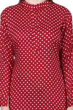 Load image into Gallery viewer, New Women Polka Dot Print Round Neck Long Sleeve Casual Rayon Dress
