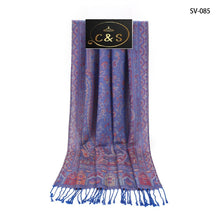 Load image into Gallery viewer, Women Paisley Print Long 100% Viscose Winter Scarf/Shawl Multicolors
