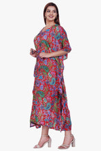 Load image into Gallery viewer, New Women Paisley Print Casual Summer Beachwear Kaftan with Drawstring Free Size
