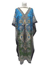 Load image into Gallery viewer, New Ladies Long floral Printed Kaftan Dress perfect for summer  FREE SIZE
