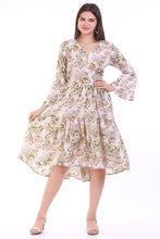 Load image into Gallery viewer, New Women Floral V Neck Long Sleeve Summer Midi Dress
